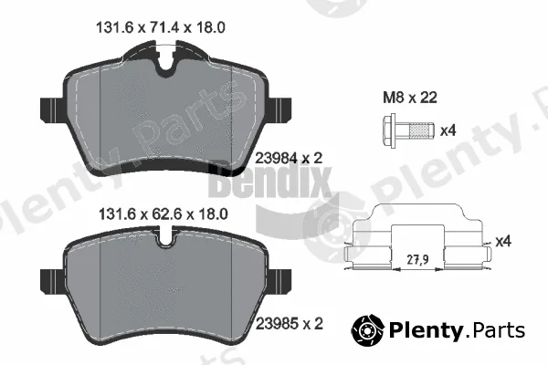 BENDIX Braking BPD1352 — Brake Pad Set, disc brake