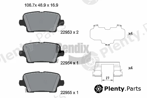 BENDIX Braking BPD2445 — Brake Pad Set, disc brake