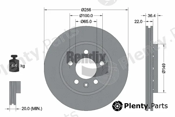 BENDIX Braking BDS1356 — Brake Disc