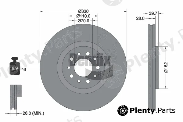 BENDIX Braking BDS1857 — Brake Disc