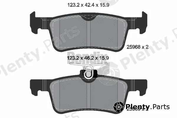 BENDIX Braking BPD1233 — Brake Pad Set, disc brake