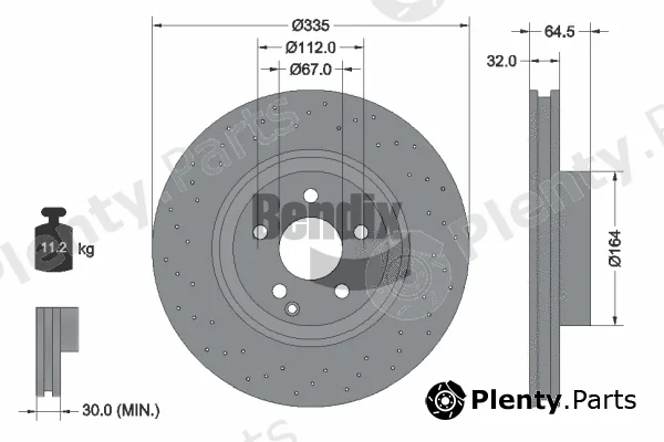 BENDIX Braking BDS1651HC — Brake Disc
