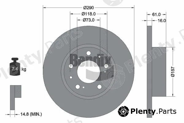 BENDIX Braking BDS1899 — Brake Disc