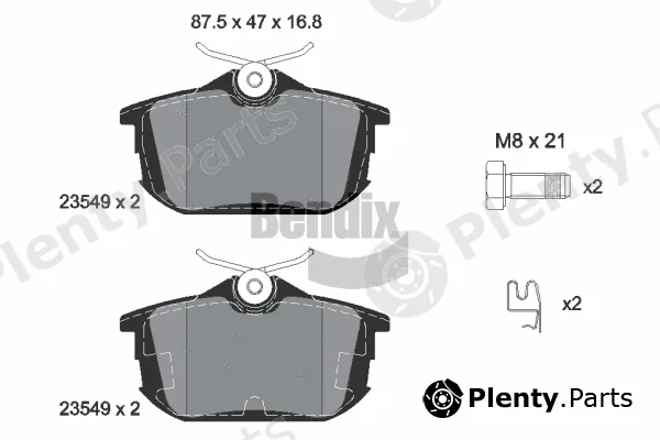 BENDIX Braking BPD1395 — Brake Pad Set, disc brake