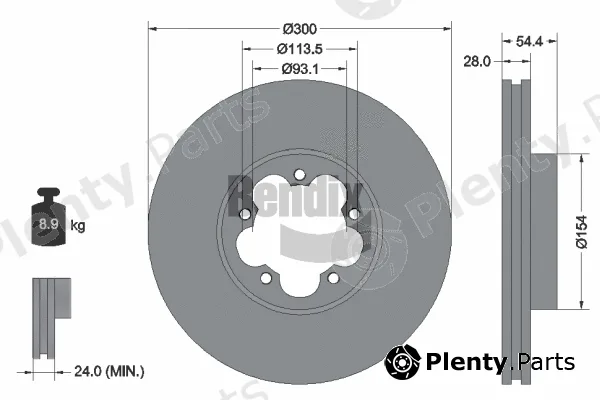 BENDIX Braking BDS1984 — Brake Disc