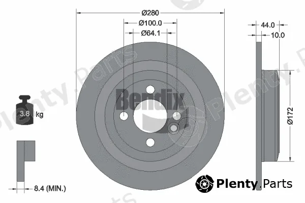 BENDIX Braking BDS1953 — Brake Disc