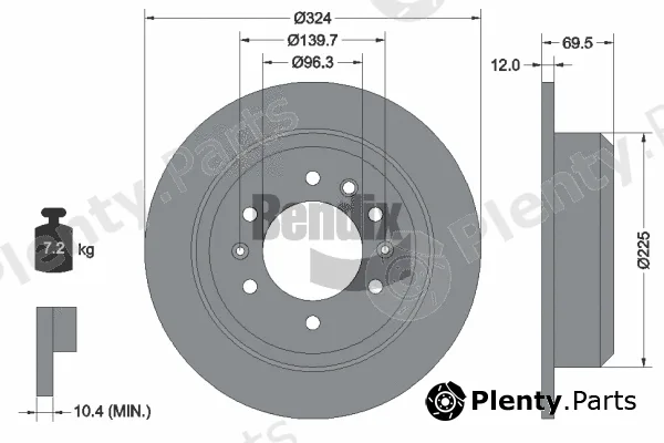 BENDIX Braking BDS2098 — Brake Disc