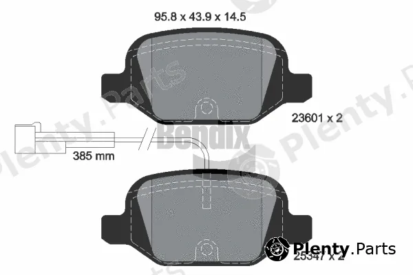 BENDIX Braking BPD1609 — Brake Pad Set, disc brake