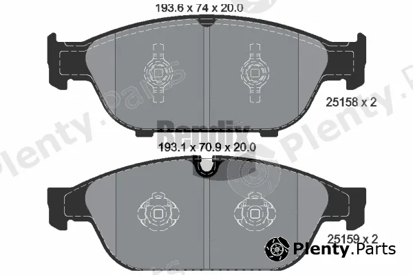 BENDIX Braking BPD1497 — Brake Pad Set, disc brake