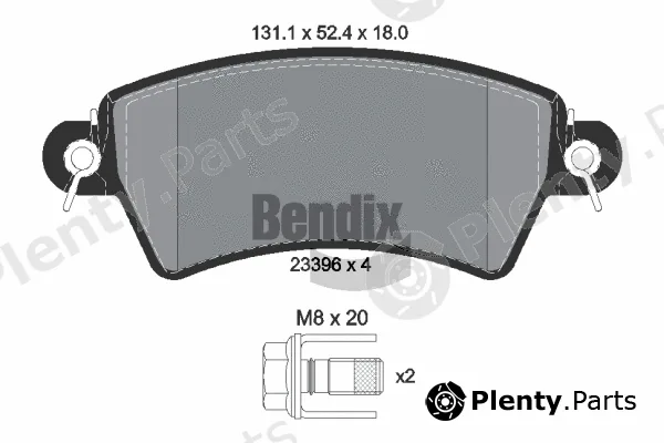 BENDIX Braking BPD1515 — Brake Pad Set, disc brake