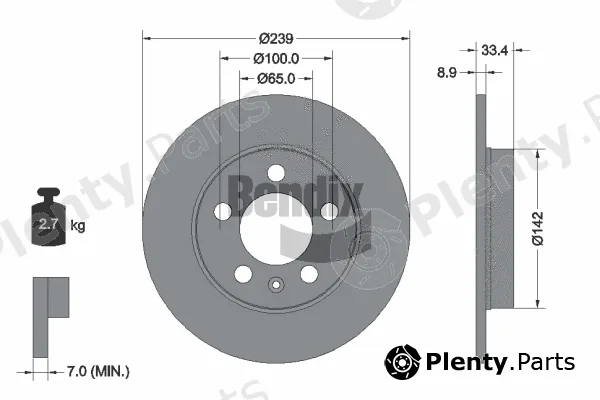 BENDIX Braking BDS1668 — Brake Disc