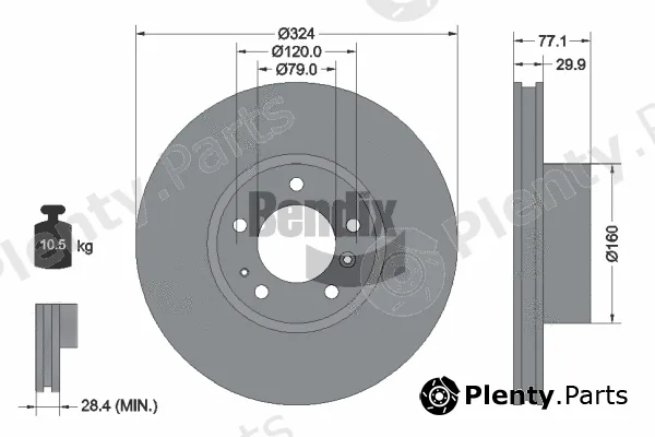 BENDIX Braking BDS1872 — Brake Disc