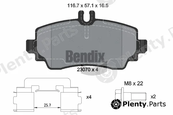 BENDIX Braking BPD1300 — Brake Pad Set, disc brake