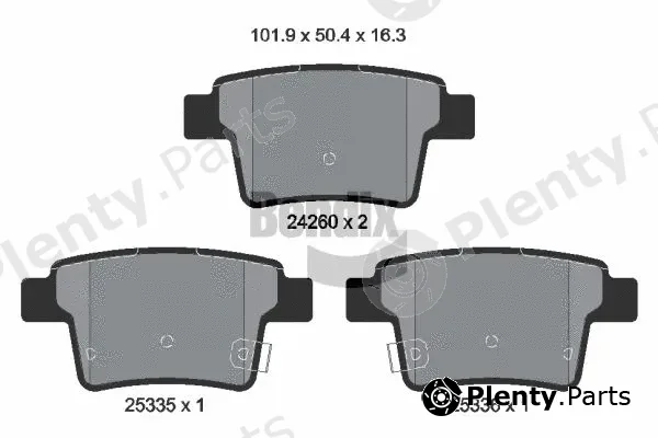 BENDIX Braking BPD2116 — Brake Pad Set, disc brake