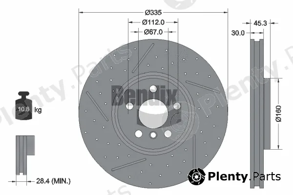 BENDIX Braking BDS2236HC — Brake Disc