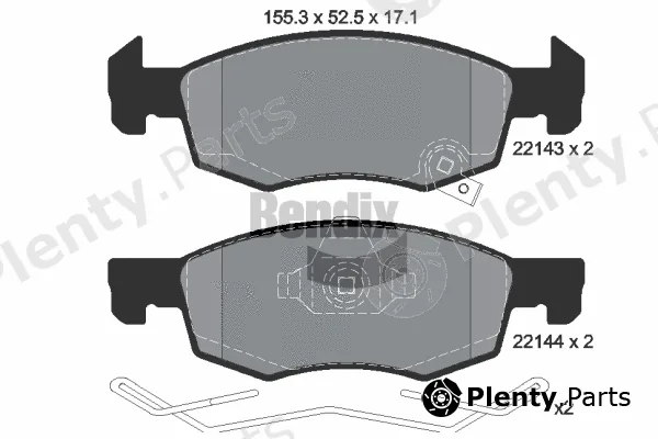 BENDIX Braking BPD1209 — Brake Pad Set, disc brake