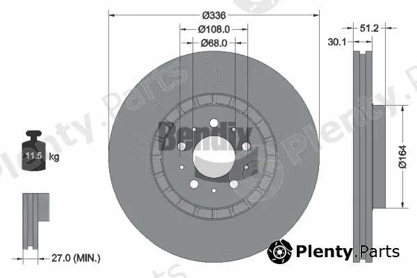 BENDIX Braking BDS1681HC — Brake Disc