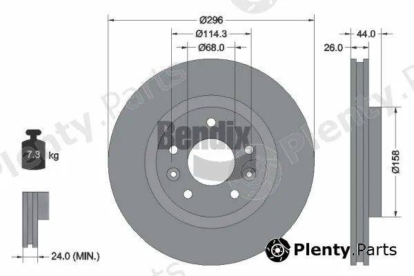 BENDIX Braking BDS1217 — Brake Disc