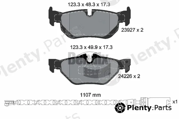 BENDIX Braking BPD1582 — Brake Pad Set, disc brake