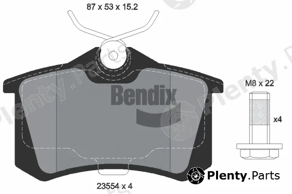 BENDIX Braking BPD1027 — Brake Pad Set, disc brake