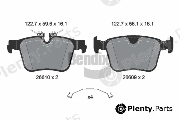 BENDIX Braking BPD2524 — Brake Pad Set, disc brake