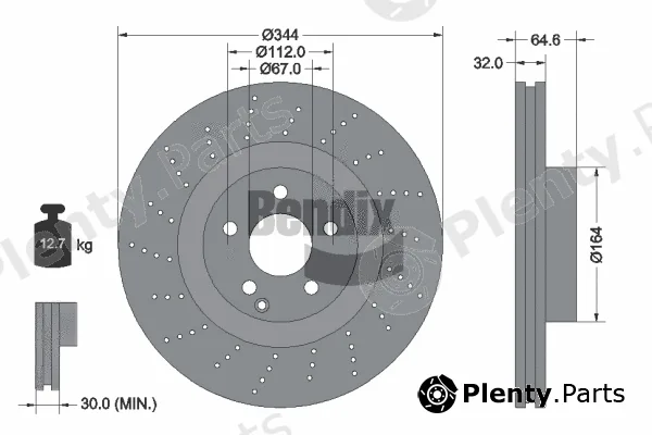 BENDIX Braking BDS1777HC — Brake Disc