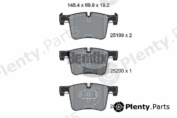 BENDIX Braking BPD1078 — Brake Pad Set, disc brake