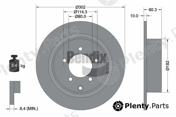 BENDIX Braking BDS1471 — Brake Disc