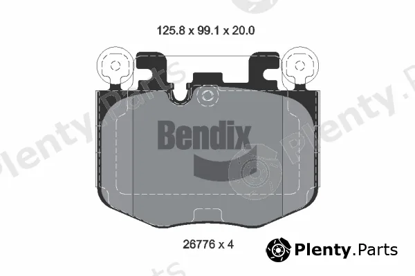 BENDIX Braking BPD2538 — Brake Pad Set, disc brake