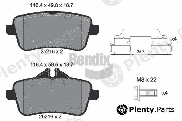 BENDIX Braking BPD1331 — Brake Pad Set, disc brake