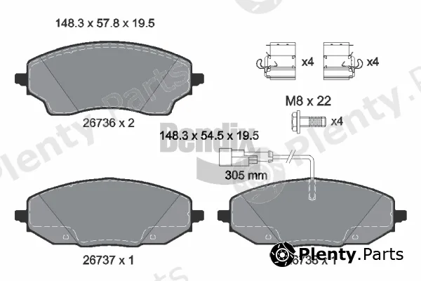 BENDIX Braking BPD2545 — Brake Pad Set, disc brake
