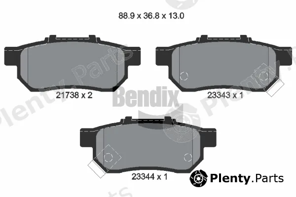BENDIX Braking BPD1406 — Brake Pad Set, disc brake