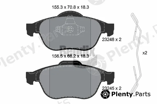 BENDIX Braking BPD1328 — Brake Pad Set, disc brake