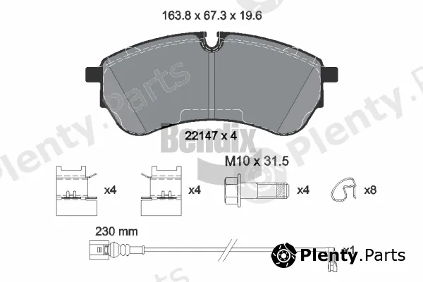 BENDIX Braking BPD2523 — Brake Pad Set, disc brake