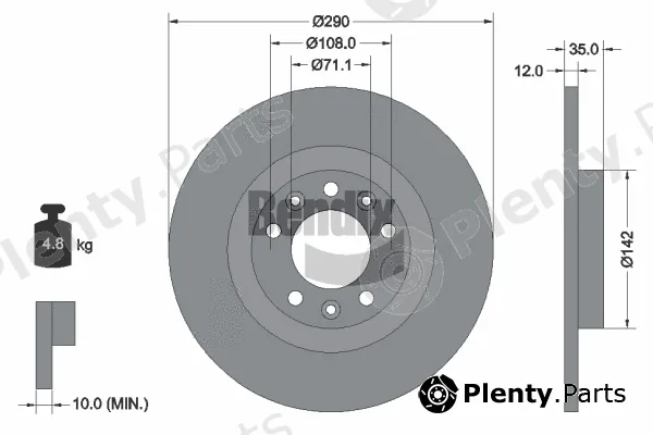 BENDIX Braking BDS1220 — Brake Disc