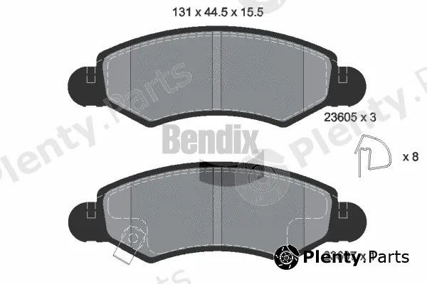 BENDIX Braking BPD1169 — Brake Pad Set, disc brake