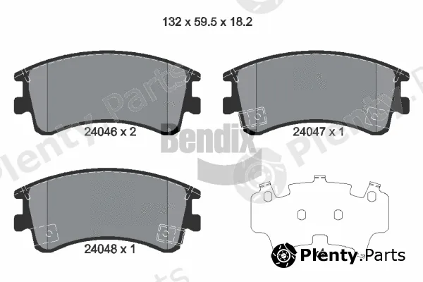 BENDIX Braking BPD1375 — Brake Pad Set, disc brake