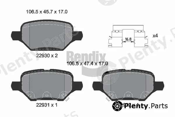BENDIX Braking BPD2453 — Brake Pad Set, disc brake