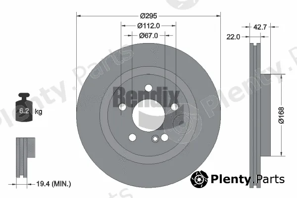BENDIX Braking BDS1848 — Brake Disc