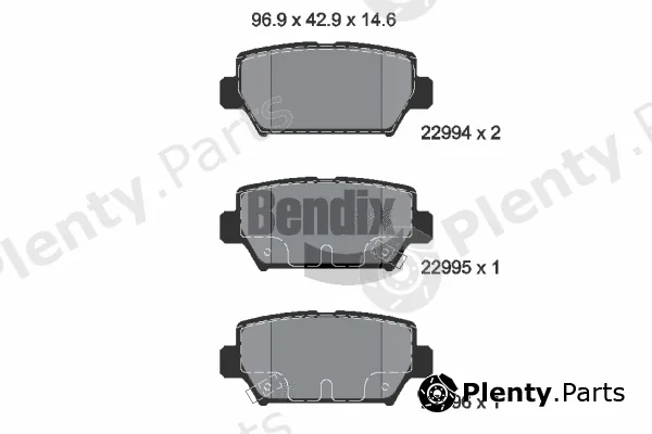 BENDIX Braking BPD2474 — Brake Pad Set, disc brake