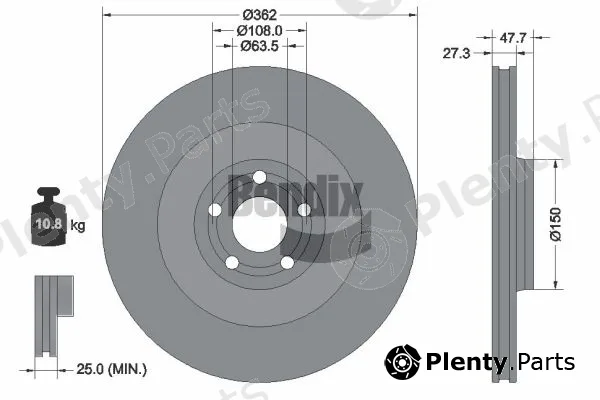 BENDIX Braking BDS2350HC — Brake Disc