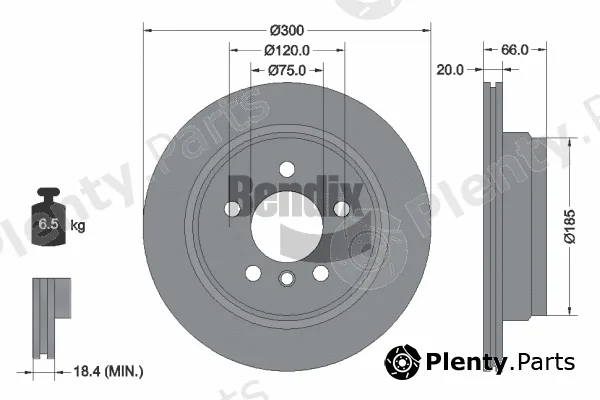 BENDIX Braking BDS1205 — Brake Disc