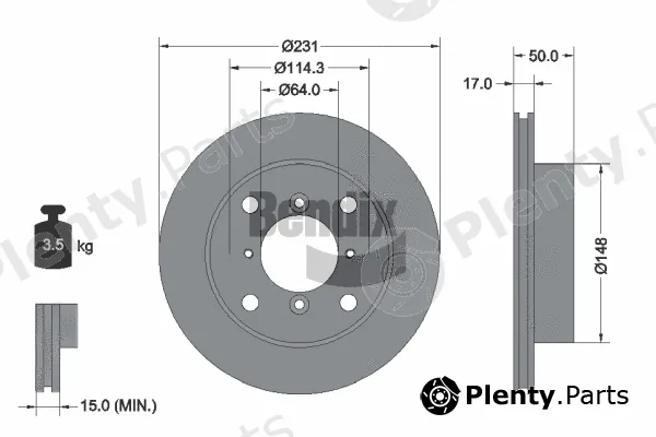 BENDIX Braking BDS1688 — Brake Disc