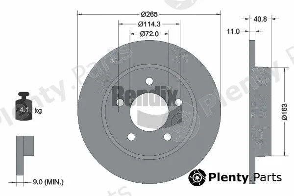 BENDIX Braking BDS1656 — Brake Disc