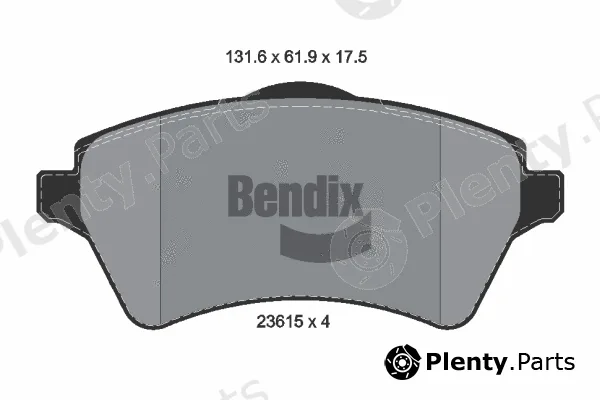 BENDIX Braking BPD1332 — Brake Pad Set, disc brake