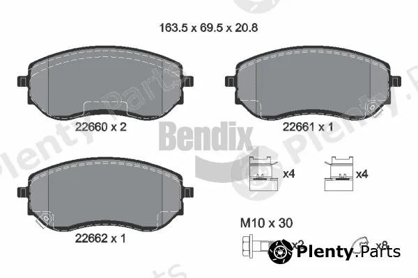 BENDIX Braking BPD2461 — Brake Pad Set, disc brake