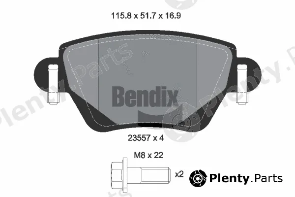 BENDIX Braking BPD1509 — Brake Pad Set, disc brake