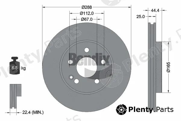 BENDIX Braking BDS1101HC — Brake Disc