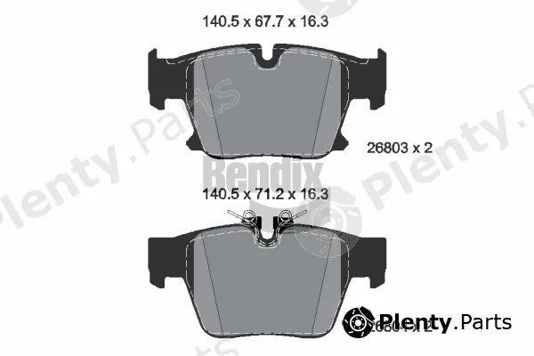 BENDIX Braking BPD2557 — Brake Pad Set, disc brake