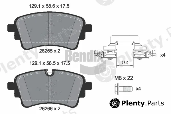 BENDIX Braking BPD1648 — Brake Pad Set, disc brake